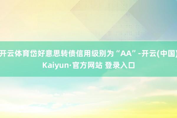 开云体育岱好意思转债信用级别为“AA”-开云(中国)Kaiyun·官方网站 登录入口