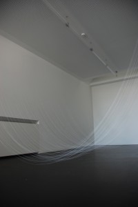 Knotted Thread –White, 2012, silk thread, “Guimaraes noc noc” @Guimaraes, Portugal