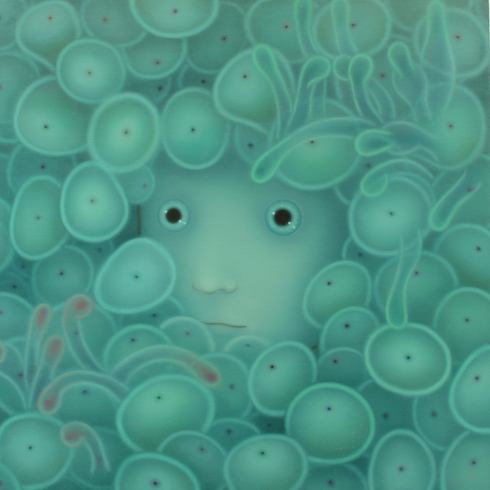 参考画像：「ココカラノアイ」　2011年　oil on canvas 91.0 x 91.0cm