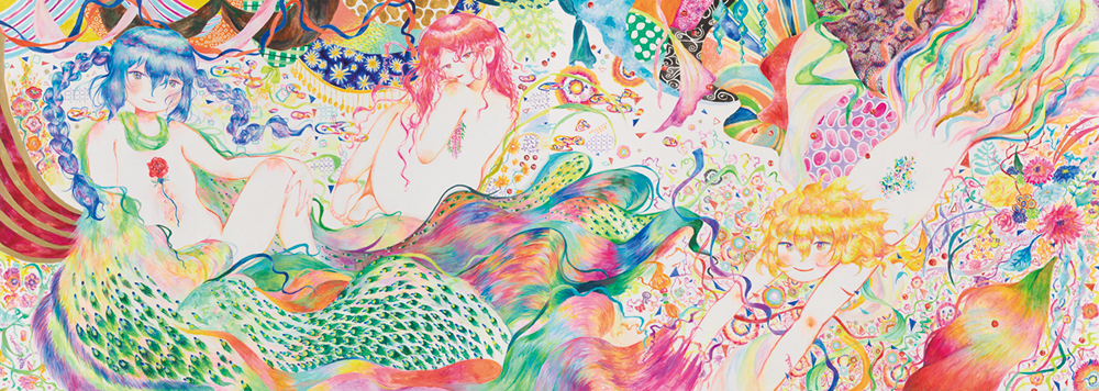 黑谷 舞香
「魅せあいっこ」
アクリル、キャンバス
163×454.6×cm