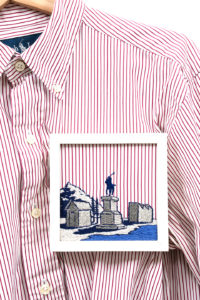 PLUS_Ralph Lauren_red pin-stripe shirt_2024